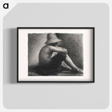 Seated Boy with Straw Hat, study for Bathers at Asnières - ジョルジュ スーラ Poster.
