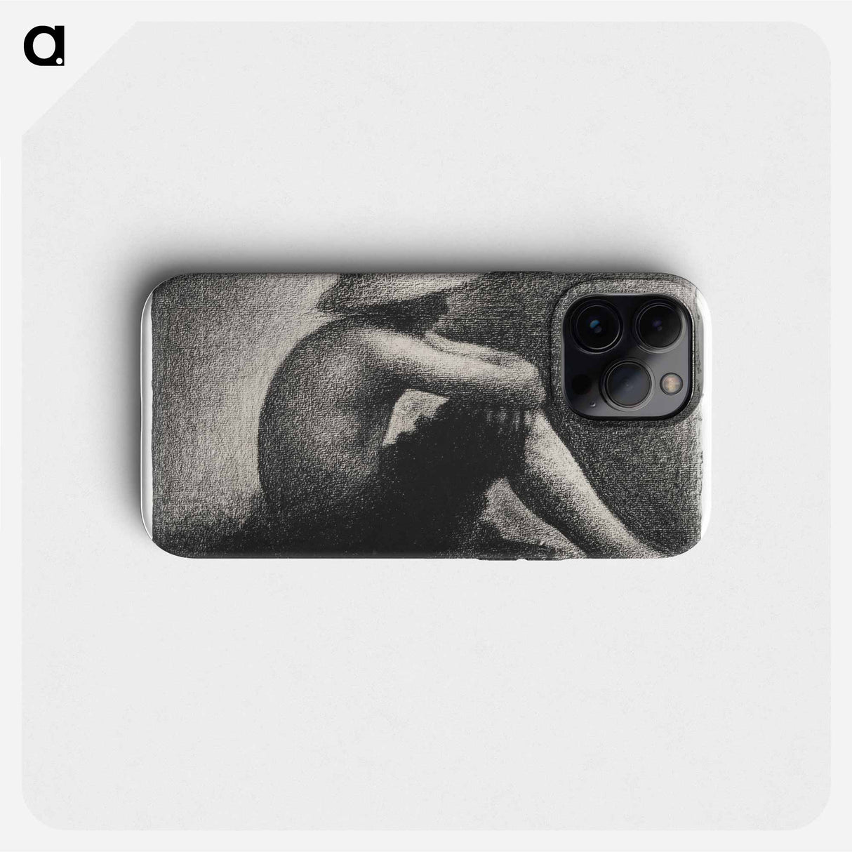 Seated Boy with Straw Hat, study for Bathers at Asnières - ジョルジュ スーラ Phone Case.