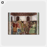 アートポストカード-Christ Before Caiaphas - ジョット ディ ボンドーネ Postcard.