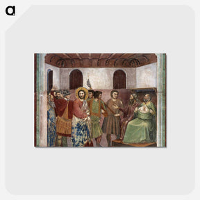 アートポストカード-Christ Before Caiaphas - ジョット ディ ボンドーネ Postcard.