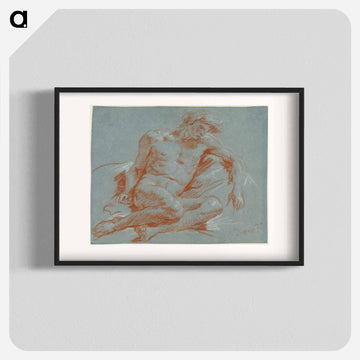 Seated Male Nude
 - ジョバンニ バティスタ ティエポロ Poster.
