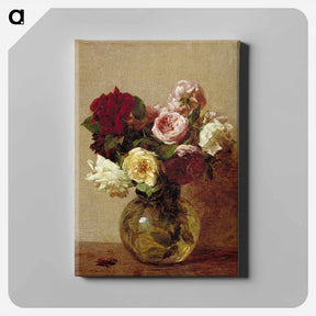 アートパネル-Roses - アンリ ファンタン ラトゥール Canvas.