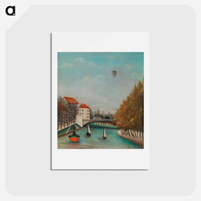 アートポストカード-Study for View of the Pont de Sèvres - アンリ ルソー Postcard.