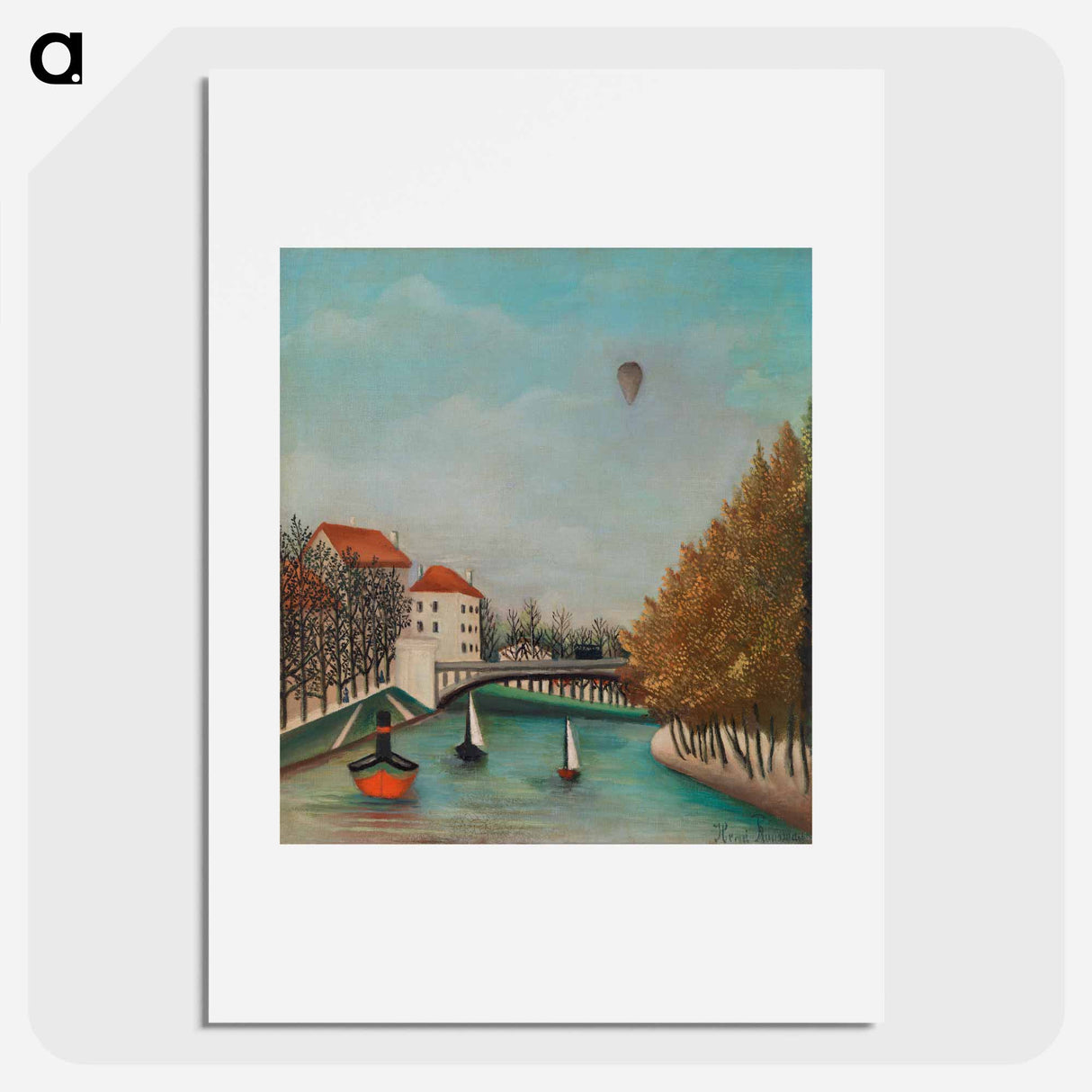 Study for View of the Pont de Sèvres - Henri Rousseau Poster.