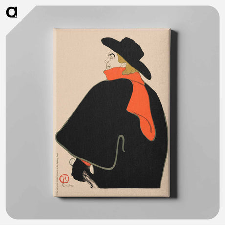 アートパネル-Aristide Bruant, in His Cabaret - アンリ ド トゥールーズ ロートレック Canvas.