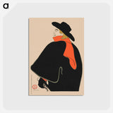 アートポストカード-Aristide Bruant, in His Cabaret - アンリ ド トゥールーズ ロートレック Postcard.