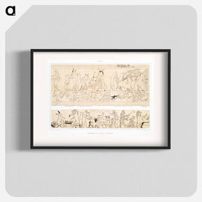 アートポスター-Satirical Papyrus Fragments
 - エジプト美術史 Poster.