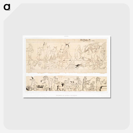 アートポストカード-Satirical Papyrus Fragments
 - エジプト美術史 Postcard.