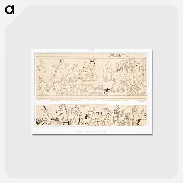 アートポストカード-Satirical Papyrus Fragments
 - エジプト美術史 Postcard.