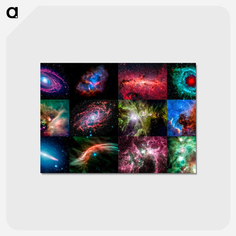 アートポストカード-Spitzer's Cosmic Eye Candy
 - ハッブル画像 Postcard.