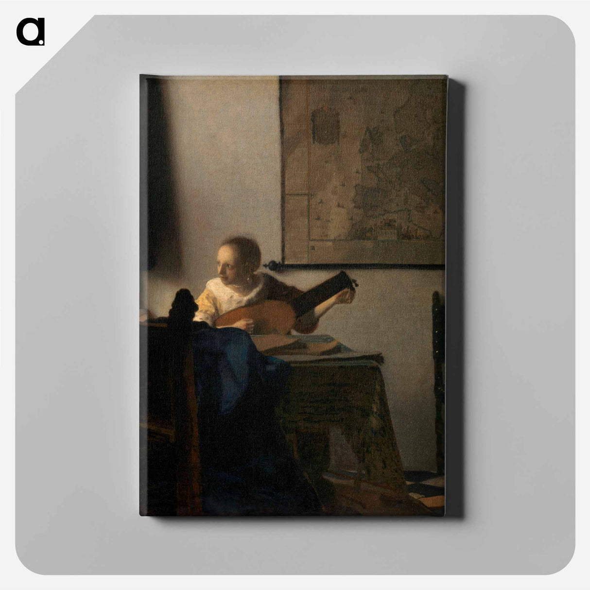 Young Woman with a Lute - ヨハネス フェルメール Canvas.