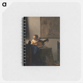 アートメモ帳-Young Woman with a Lute - ヨハネス フェルメール Memo.