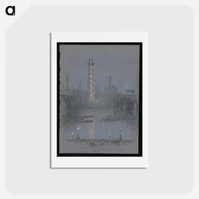 アートポストカード-Shot Tower at Night
 - ジョセフ ペネル Postcard.