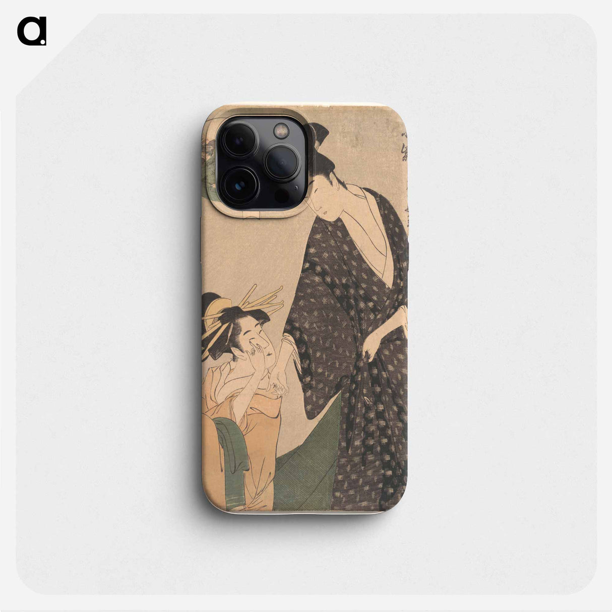 Gonpachi ni Komurasaki no Toko no Tsuki - 喜多川 歌麿 Phone Case.