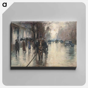 アートパネル-Unter den Linden im Regen - レッサー ユリィ Canvas.