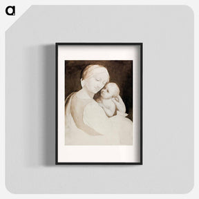 アートポスター-Madonna and Child, and Fragment of Woman’s Torso - レオナルド ダ ヴィンチ Poster.