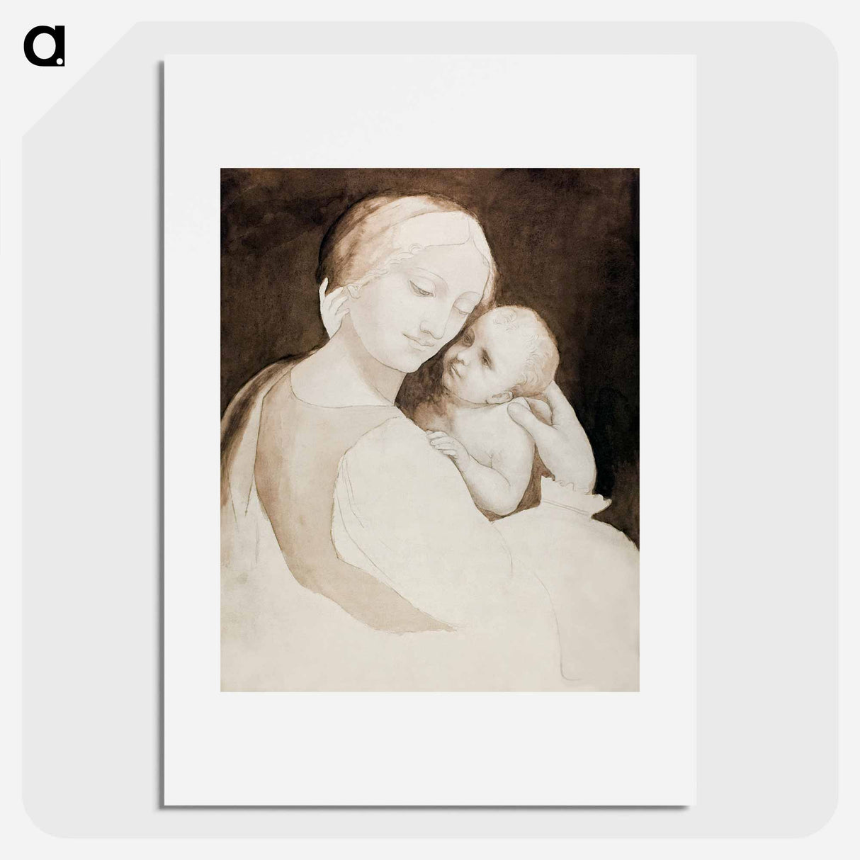 Madonna and Child, and Fragment of Woman’s Torso - レオナルド ダ ヴィンチ Poster.