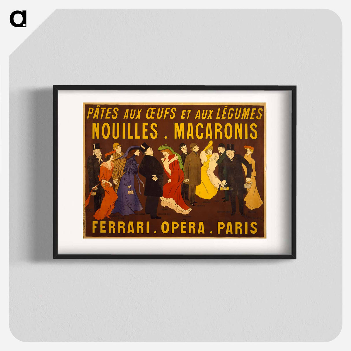 Pâtes aux œufs et aux légumes: Nouilles macaronis - Leonetto Capiello Poster.