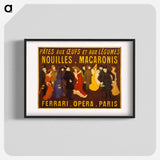 Pâtes aux œufs et aux légumes: Nouilles macaronis - レオネット カピエッロ Poster.
