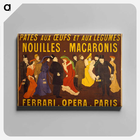 アートパネル-Pâtes aux œufs et aux légumes: Nouilles macaronis - レオネット カピエッロ Canvas.