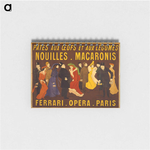 Pâtes aux œufs et aux légumes: Nouilles macaronis - Leonetto Capiello Memo.