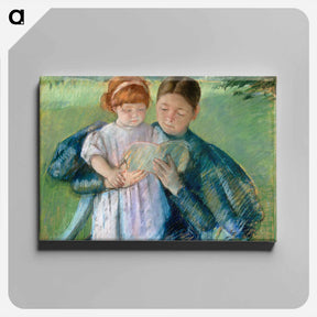 アートパネル-Nurse Reading to a Little Girl - メアリー カサット Canvas.