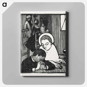 アートパネル-Illustration for poem in Paul Verlaine's collection of poetry Sagesse - モーリス ドニ Canvas.