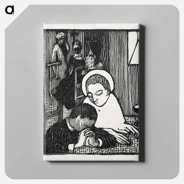 アートパネル-Illustration for poem in Paul Verlaine's collection of poetry Sagesse - モーリス ドニ Canvas.