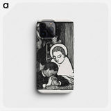 Illustration for poem in Paul Verlaine's collection of poetry Sagesse - モーリス ドニ Phone Case.