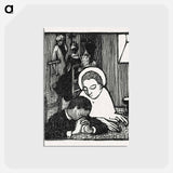 アートポストカード-Illustration for poem in Paul Verlaine's collection of poetry Sagesse - モーリス ドニ Postcard.