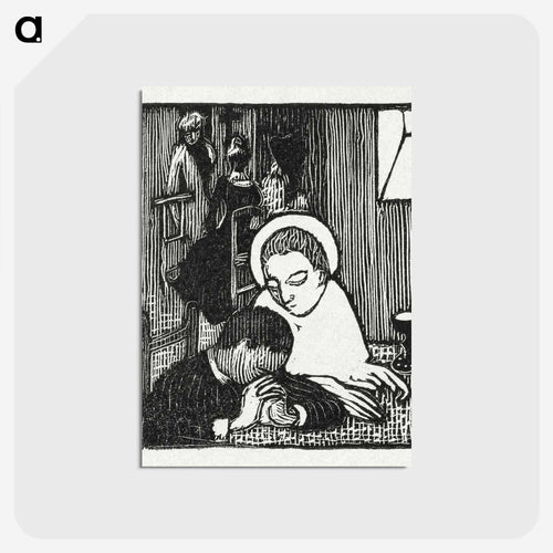 Illustration for poem in Paul Verlaine's collection of poetry Sagesse - モーリス ドニ Postcard.