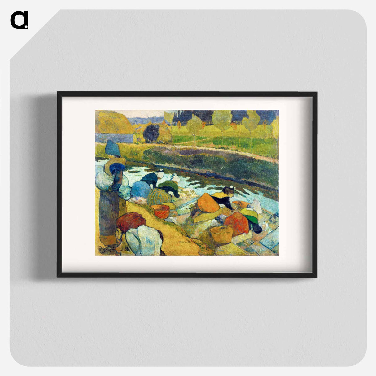 Washerwomen - ポール ゴーギャン Poster.