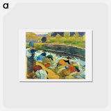 アートポストカード-Washerwomen - ポール ゴーギャン Postcard.