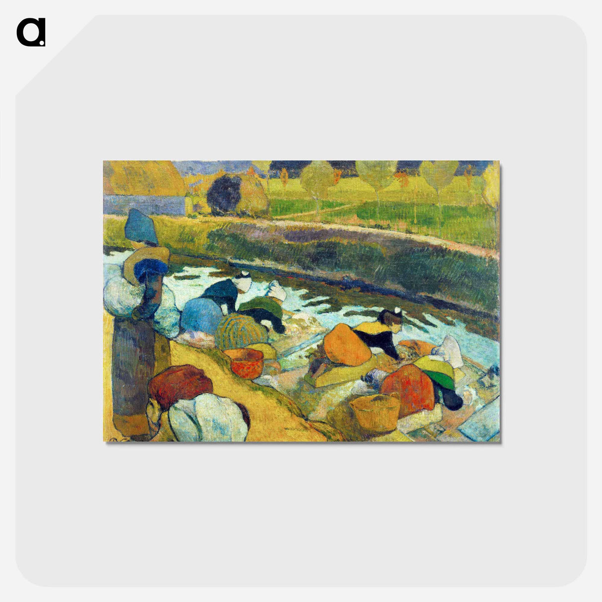 アートポストカード-Washerwomen - ポール ゴーギャン Postcard.