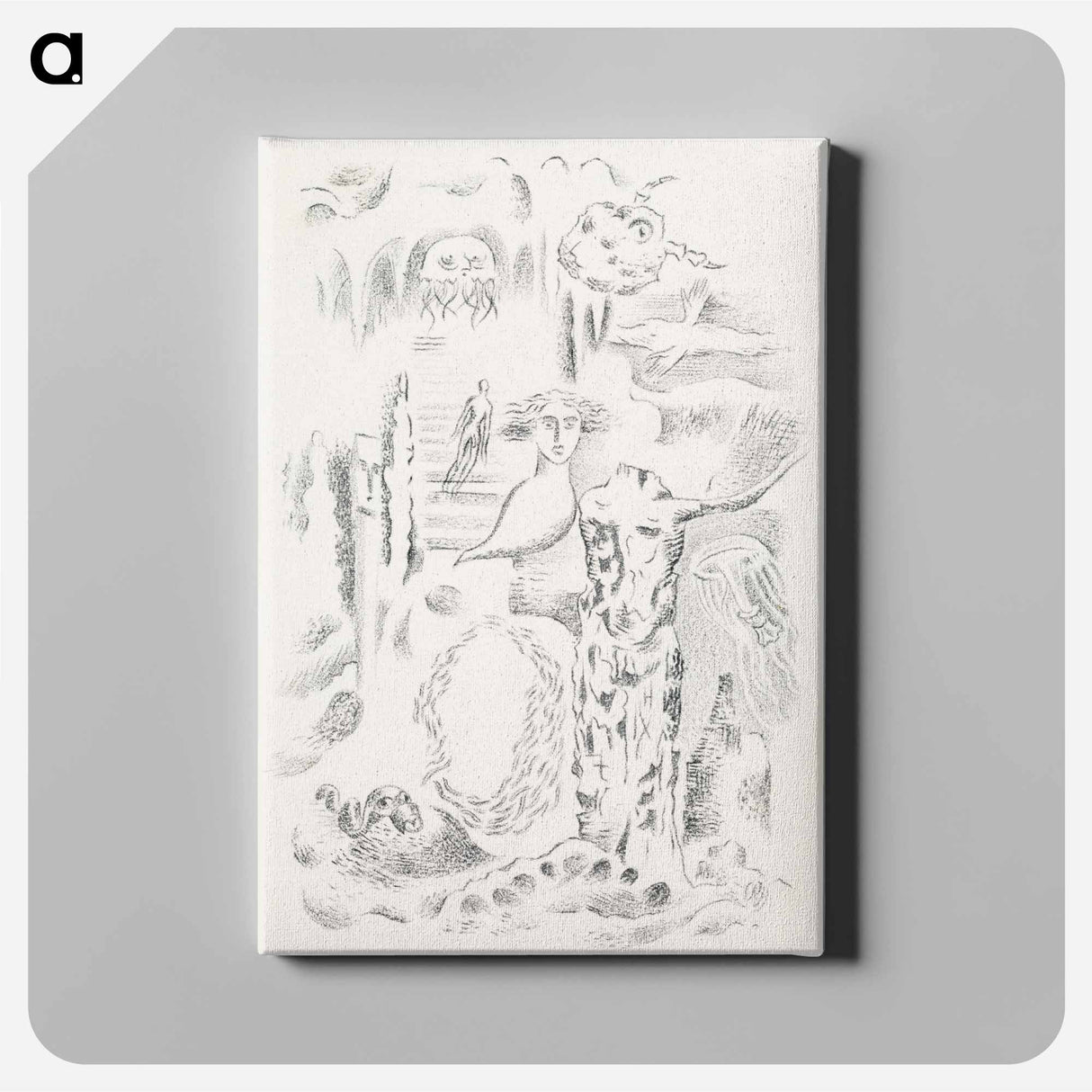 アートパネル-Design for Urne Buriall–Ghosts - ポール ナッシュ Canvas.