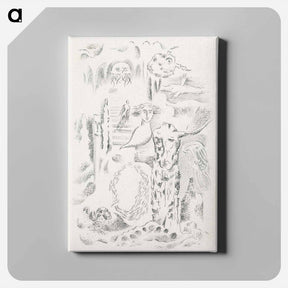 アートパネル-Design for Urne Buriall–Ghosts - ポール ナッシュ Canvas.