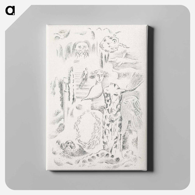 アートパネル-Design for Urne Buriall–Ghosts - ポール ナッシュ Canvas.