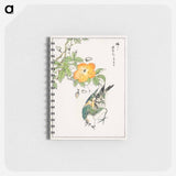 アートメモ帳-Grey Starling and Cercidiphyllum Japonicum
 - 鳥類図鑑 Memo.