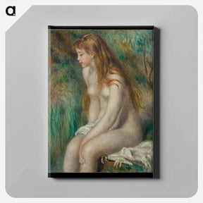 アートパネル-Young Girl Bathing - ピエール オーギュスト ルノワール Canvas.