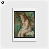 アートポストカード-Young Girl Bathing - ピエール オーギュスト ルノワール Postcard.