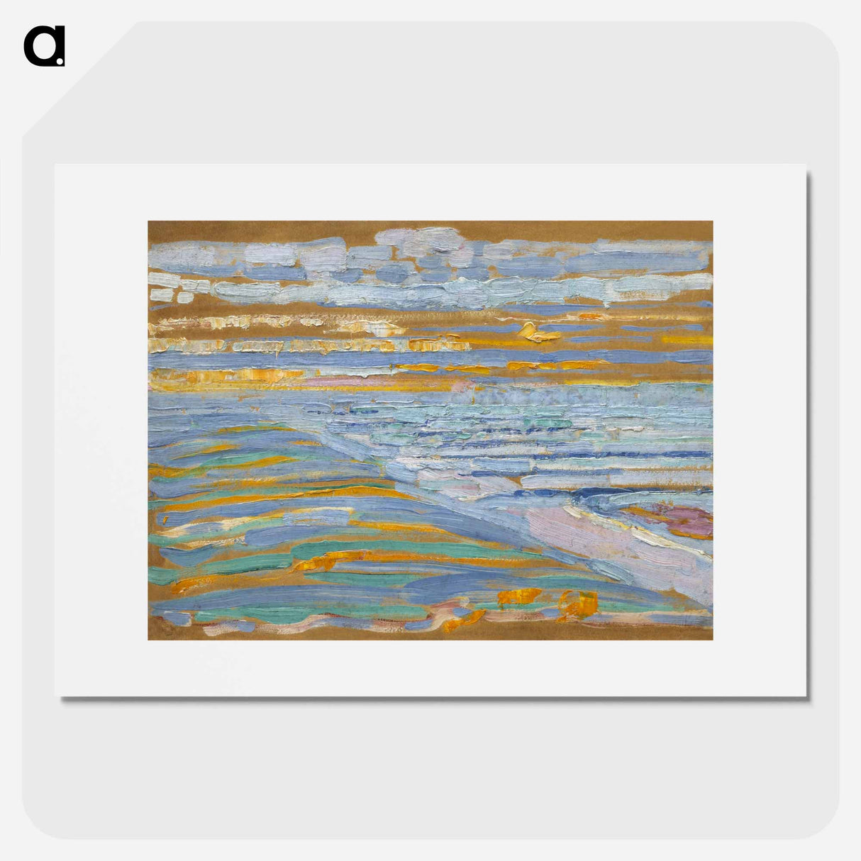 View from the Dunes with Beach and Piers, Domburg - ピエト モンドリアン Poster.