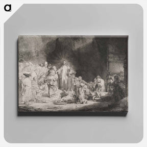 アートパネル-Christ Preaching - レンブラント ファン レイン Canvas.