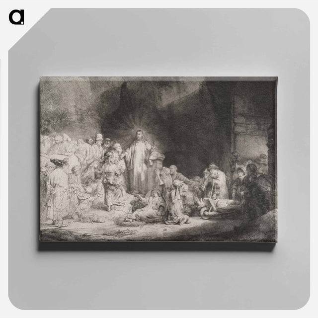 アートパネル-Christ Preaching - レンブラント ファン レイン Canvas.