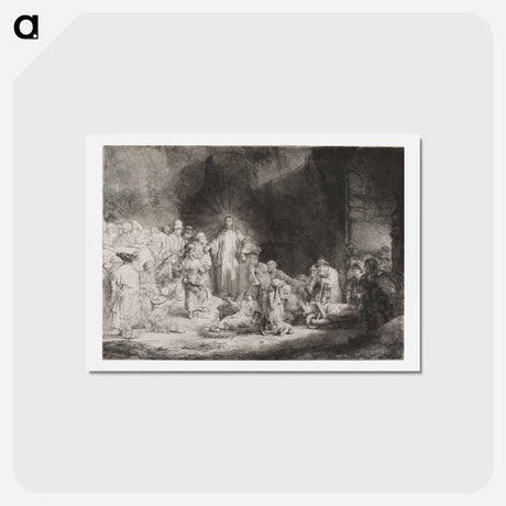 アートポストカード-Christ Preaching - レンブラント ファン レイン Postcard.