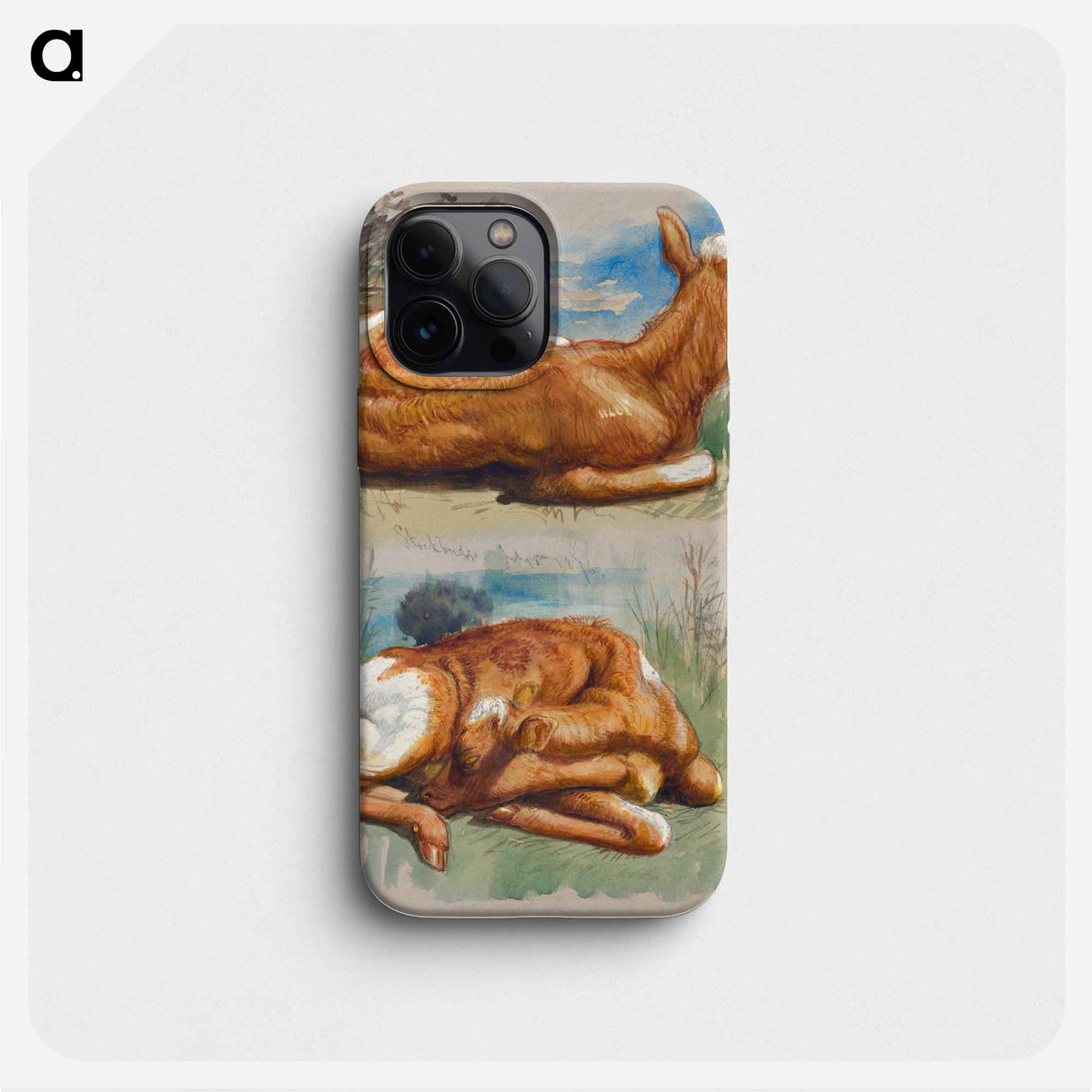 Studies of Calves, Stockbridge - サミュエル コールマン Phone Case.