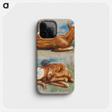 Studies of Calves, Stockbridge - Samuel Coleman Phone Case.