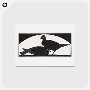 アートポストカード-Two Pigeons
 - サミュエル ジェスルン Postcard.