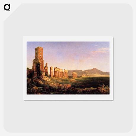 アートポストカード-Aqueduct near Rome - トーマス コール Postcard.
