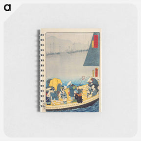 アートメモ帳-Zeze Castle: Returning Sails at Yabase - 豊原 国周 Memo.