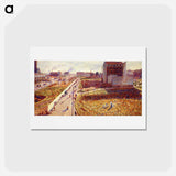 アートポストカード-Factories At Porta Romana - ウンベルト ボッチョーニ  Postcard.